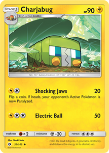 SUN AND MOON, Base - 051/149 : Charjabug (Reverse Holo) (6593486913702)