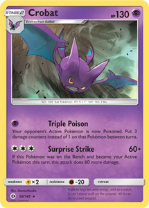 SUN AND MOON, Base - 056/149 : Crobat (Holo) (6593530724518)