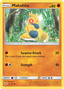 SUN AND MOON, Base - 067/149 : Makuhita (Reverse Holo) (6593489141926)