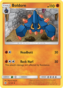 SUN AND MOON, Base - 070/149 : Boldore (Reverse Holo) (6593489698982)