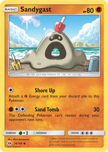 SUN AND MOON, Base - 074/149 : Sandygast (Reverse Holo) (6593490092198)