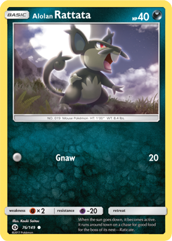 SUN AND MOON, Base - 076/149 : Alolan Rattata (Reverse Holo) (7743444320503)