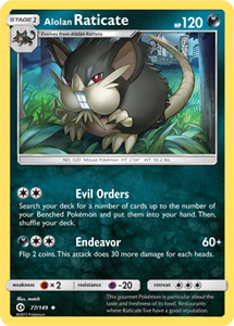 SUN AND MOON, Base - 077/149 : Alolan Raticate (Reverse Holo) (6593491730598)