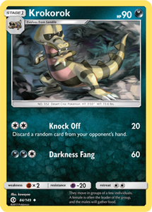 SUN AND MOON, Base - 084/149 : Krokorok (Reverse Holo) (6593494450342)