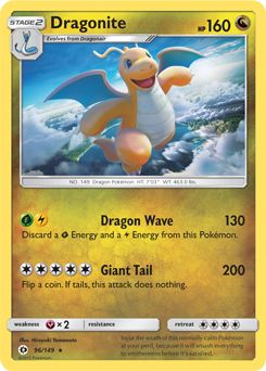 SUN AND MOON, Base - 094/149 : Dragonite (Reverse Holo) (6593497825446)