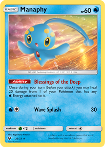 SUN AND MOON, Shining Legends - 25/73 : Manaphy (Reverse Holo) (6583558078630)