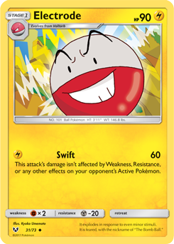 SUN AND MOON, Shining Legends - 31/73 : Electrode (Reverse Holo) (6583576101030)