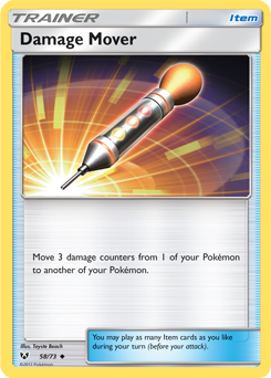 SUN AND MOON, Shining Legends - 58/73 : Damage Mover (Reverse Holo) (6583582720166)