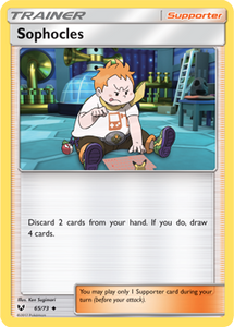 SUN AND MOON, Shining Legends - 65/73 : Sophocles (Reverse Holo) (6583613620390)