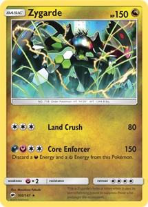 SUN AND MOON, Burning Shadows - 100/147 : Zygarde (Reverse Holo) (5473054720166)