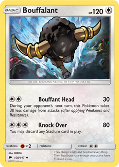 SUN AND MOON, Burning Shadows - 098/147 : Bouffalant (Reverse Holo) (6659266314406)