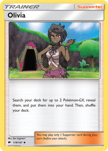 SUN AND MOON, Burning Shadows - 119/147 : Olivia (Reverse Holo) (6658205647014)