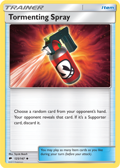 SUN AND MOON, Burning Shadows - 125/147 : Tormenting Spray (Reverse Holo) (6659270508710)