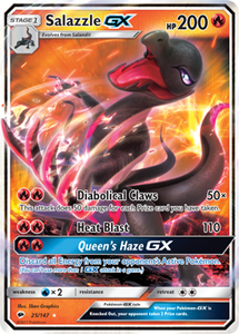 SUN AND MOON, Burning Shadows - 025/147 : Salazzle GX (Half Art) (6658218754214)