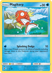 SUN AND MOON, Burning Shadows - 032/147 : Magikarp (Reverse Holo) (6658072641702)