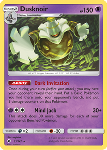 SUN AND MOON, Burning Shadows - 53/147 : Dusknoir (Holo) (5473077854374)