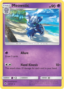 SUN AND MOON, Burning Shadows - 060/147 : Meowstic (Reverse Holo) (6658076999846)