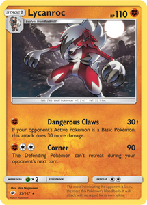 SUN AND MOON, Burning Shadows - 075/147 : Lycanroc (Holo) (6659276177574)