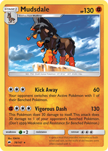 SUN AND MOON, Burning Shadows - 078/147 : Mudsdale (Reverse Holo) (6658173108390)