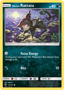 SUN AND MOON, Burning Shadows - 081/147 : Alolan Rattata (Reverse Holo) (5473050722470)