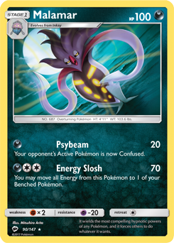 SUN AND MOON, Burning Shadows - 090/147 : Malamar (Reverse Holo) (6658186379430)