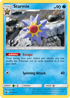 SUN AND MOON, Crimson Invasion - 016/111 : Starmie (Reverse Holo) (6963181977766)