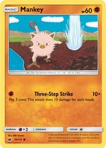 SUN AND MOON, Crimson Invasion - 050/111 : Mankey (Reverse Holo) (6963201999014)