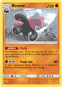 SUN AND MOON, Crimson Invasion - 056/111 : Bewear (Reverse Holo) (6963205243046)