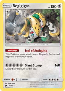 SUN AND MOON, Crimson Invasion - 084/111 : Regigigas (Reverse Holo) (6963221528742)