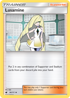 SUN AND MOON, Crimson Invasion - 096/111 : Lusamine (Reverse Holo) (7065922994342)