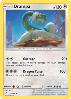 SUN AND MOON, Ultra Prism - 117/156 : Drampa (Holo) (5469805936806)