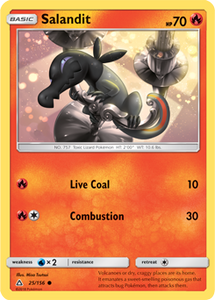 SUN AND MOON, Ultra Prism - 25/156 : Salandit (Reverse Holo) (5469810000038)