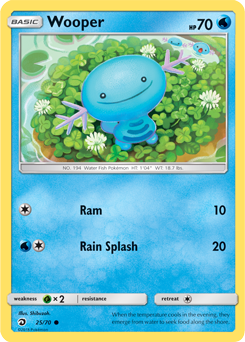 SUN AND MOON, Dragon Majesty - 025/70 : Wooper (Reverse Holo) (7742015242487)