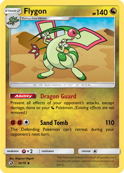 SUN AND MOON, Dragon Majesty - 039/214 : Flygon (Reverse Holo) (7023272788134)