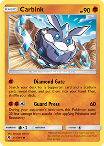 SUN AND MOON, Lost Thunder - 117/214 : Carbink (Reverse Holo) (5468013854886)