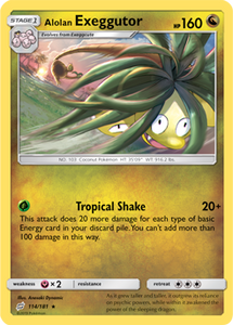 SUN AND MOON, Team Up - 114/181 : Alolan Exeggutor (Reverse Holo) (5470920933542)