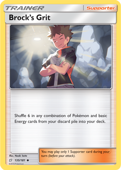 SUN AND MOON, Team Up - 135/181 : Brock's Grit (Reverse Holo) (5470948294822)