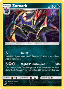 SUN AND MOON, Team Up - 091/181 : Zoroark (Holo) (5471024939174)