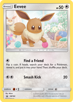 SUN AND MOON, Black Star Promo - SM184 : Eevee (Holo) (5467886878886)