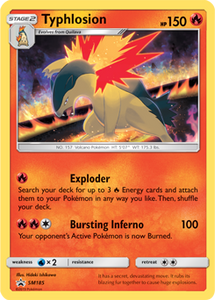 SUN AND MOON, Black Star Promo - SM185 : Typhlosion (Holo) (5467925348518)