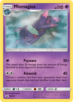 SUN AND MOON, Black Star Promo - SM222 : Mismagius (Holo) (7744431161591)