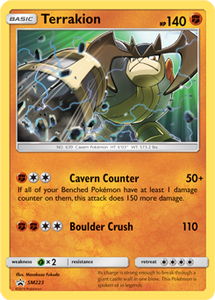 SUN AND MOON, Black Star Promo - SM223 : Terrakion (Holo) (7744432275703)