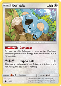 SUN AND MOON, Black Star Promo - SM41 : Komala (Holo) (6860737216678)