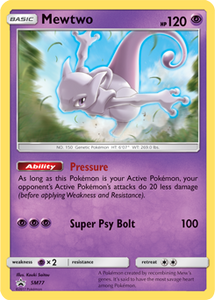 SUN AND MOON, Black Star Promo - SM077 : Mewtwo (Holo) (6084315676838)