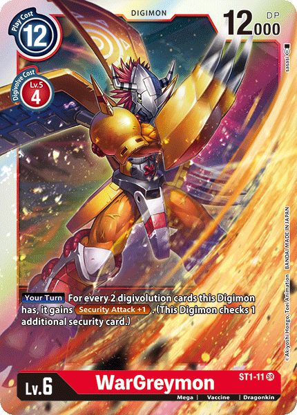 Digimon - Starter Deck Gaia Red - ST1-010 : Wargreymon (Super Rare) (7829005304055)