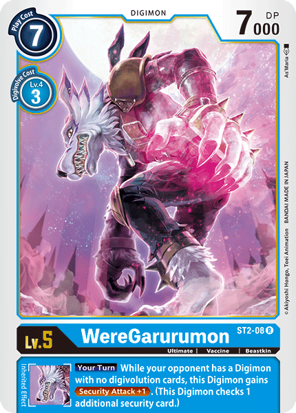 Digimon - Starter Deck Cocytus Blue - ST2-008 : WereGarurumon (Tamer Rare) (7829018050807)