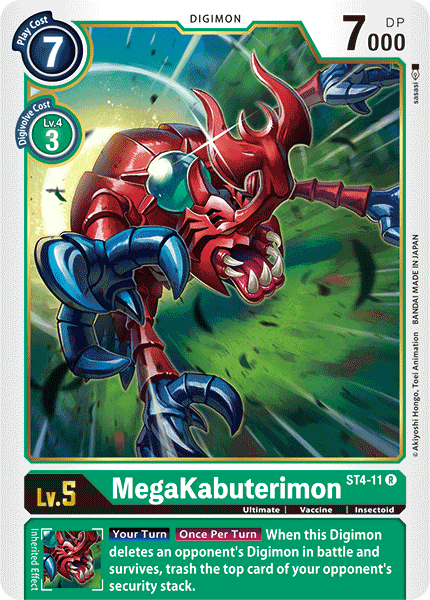 Digimon - Starter Deck Giga Green - ST4-011 : MegaKabuterimon (Rare) (7829065466103)