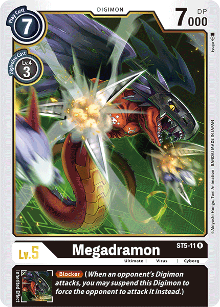 Digimon - Starter Deck Machine Black - ST5-011 : Megadramon (Rare) (7829100265719)