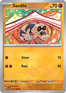 SCARLET AND VIOLET, Base Set - 115/198 : Sandile (Non Holo) (7911130792183)