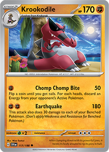 SCARLET AND VIOLET, Base Set - 117/198 : Krookodile (Non Holo) (7911314194679)